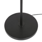 Vloerlamp Stang 1 lichts Zwart met Leeslamp en Linnen Kap Klei