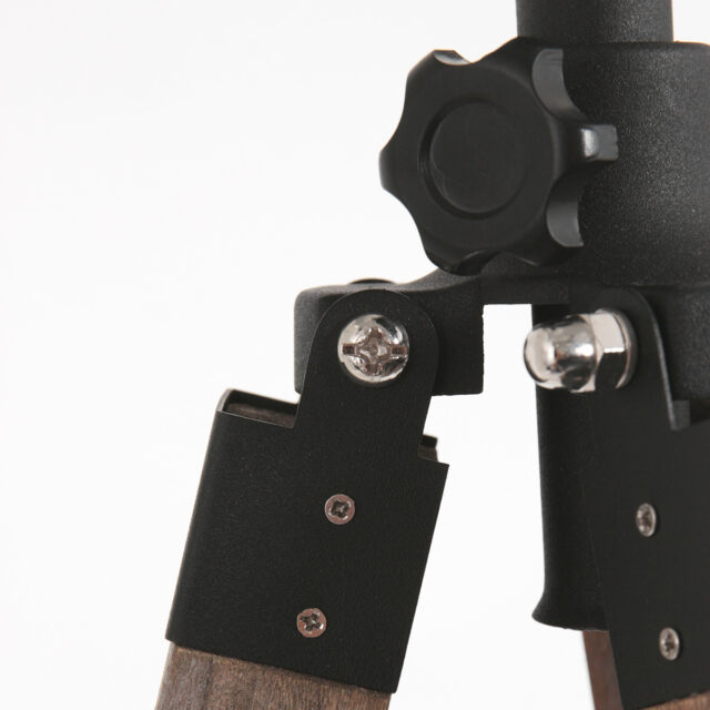 Vloerlamp Triek 1 lichts Hout/Zwart met Zwarte Stoffen Kap