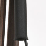Vloerlamp Triek 1 lichts Hout/Zwart met Zwarte Stoffen Kap