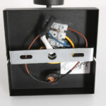 Wandlamp Stang 1 lichts Zwart met Kap Oker Velours