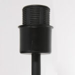 Wandlamp Stang 1 lichts Zwart met Leeslamp en Kap Taupe Velours