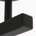 Wandlamp Stang 1 lichts Zwart met Linnen Kap Klei