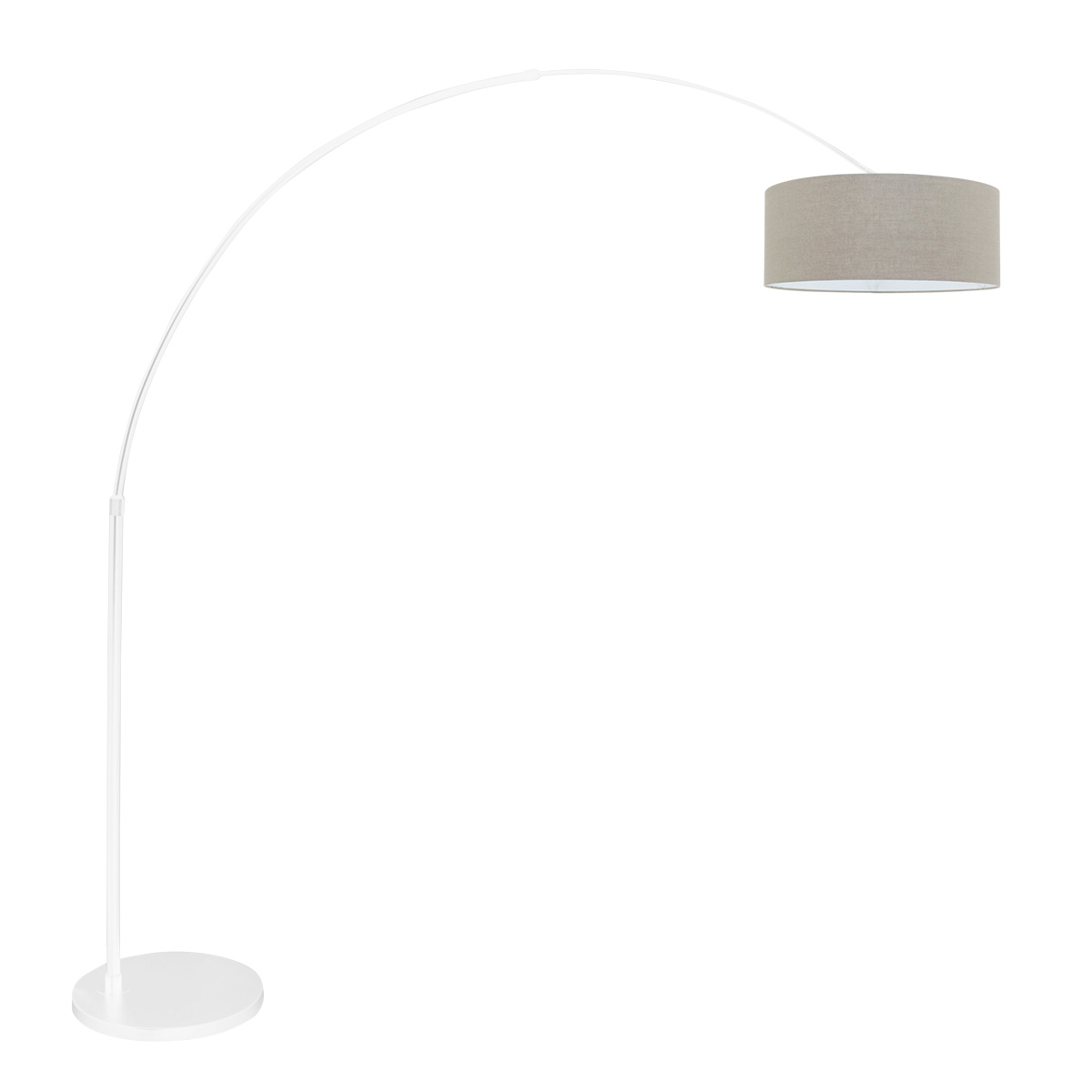 Witte booglamp | kap linnen zandØ 50 cm