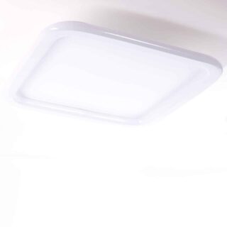 Witte plafondlamp badkamer vierkant 30 x 30 cm