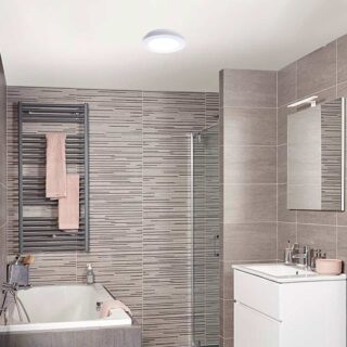 Witte plafondlamp Ø 17cm - IP44