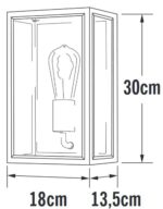 Buiten Wandlamp Zwart Messing Rechthoekig Modern Klassiek E27