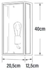 Grote buitenlamp zwart/goud met glas