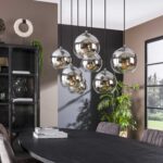 Hanglamp Bubble Shaded | 7 lichts | zilver / smoke | glas | dimbaar | modern / sfeervol design
