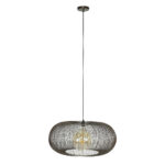 Hanglamp Copper Twist | 1 lichts | zwart | Ø 70 cm | in hoogte verstelbaar tot 150 cm | dimbaar | modern design