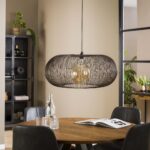 Hanglamp Copper Twist | 1 lichts | zwart | Ø 70 cm | in hoogte verstelbaar tot 150 cm | dimbaar | modern design