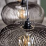 Hanglamp Copper Twist 4-lichts zwart nikkel Ø 34cm