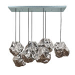 Hanglamp Rock | 7 lichts | chromed glass | in hoogte verstelbaar tot 150 cm | dimbaar | modern / sfeervol design