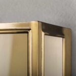 Messing buitenlamp rechthoek met helder glas