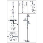 Moderne design vloerlamp 3 lichts LED dimbaar