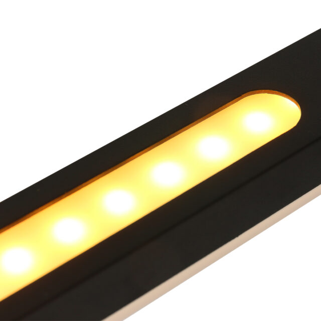 Moderne zwarte hanglamp LED met dimmer