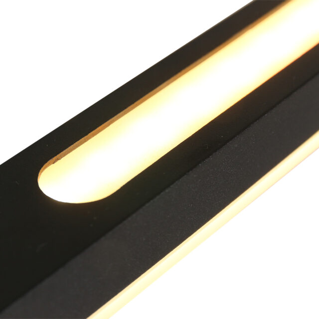 Moderne zwarte hanglamp LED met dimmer