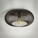 Plafondlamp Copper Twist zwart nikkel Ø 43cm
