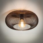 Plafondlamp Copper Twist zwart nikkel Ø 43cm