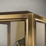 Rechthoekige messing buitenlamp met glas