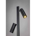 Vloerlamp Miller 2-lichts zwart