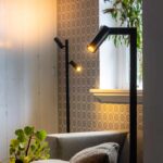 Vloerlamp Miller 2-lichts zwart