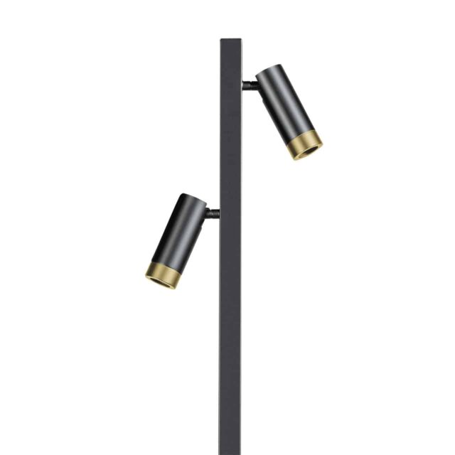 Vloerlamp Miller 2-lichts zwart