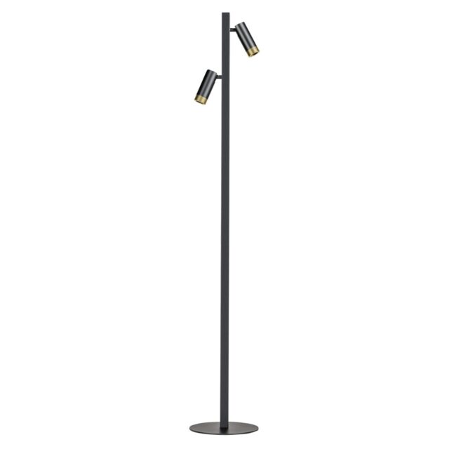 Vloerlamp Miller 2-lichts zwart