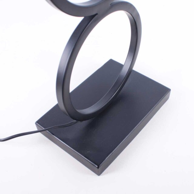 Moderne tafellamp zwart | kap velours geel | goud