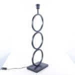 Zwarte tafellamp capri | Velours kap Ø 40 cm zwart | goud