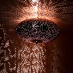 Oosterse plafondlamp | Filigrain | Vintage koper | Gaatjeslamp | Ø 25 cm