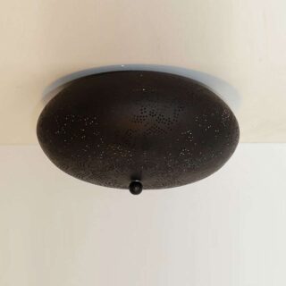 Oosterse plafondlamp | Filigrain | Zwart/Goud | Gaatjeslamp | Ø 25 cm