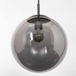 Hanglamp Bollique | 1 lichts | smoke | glazen bol | Ø 30 cm | 170 cm | dimbaar | modern design