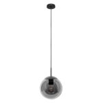 Hanglamp Bollique | 1 lichts | smoke | glazen bol | Ø 30 cm | 170 cm | dimbaar | modern design