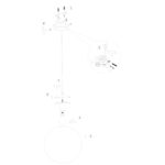 Hanglamp glazen bol | zwart | smoke Ø 20cm