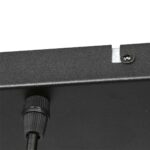 Moderne 6 lichts eettafellamp met glazen bollen amber