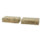 Nachtkastje 1L set|2 tree L | Massief acacia naturel