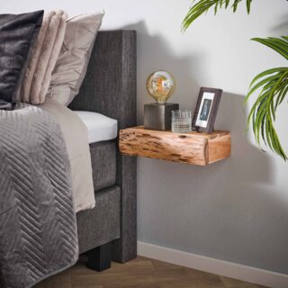 Nachtkastje 1L set|2 tree L | Massief acacia naturel