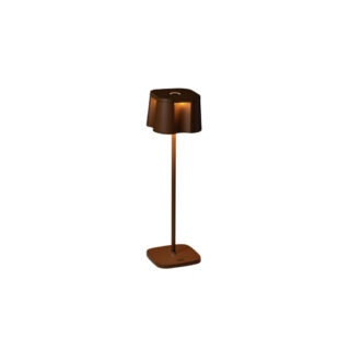 Tafellamp Nice | 1 lichts | bruin | 36 cm | accu / batterij | USB