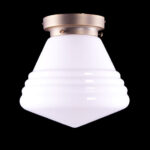 Art Deco plafondlamp 'Dublin' brons 25cm