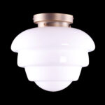 Art Deco plafondlamp 'Oxford' brons 30cm