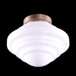 Art Deco plafondlamp 'York' brons 25cm