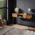 Kaptafel Wave 2 Lades 110x40x77 Cm Mango Zandkleur 5
