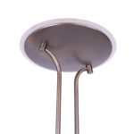 Minimalistische bronzen led vloerlamp met verstelbaar lees gedeelte
