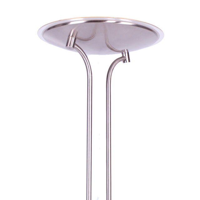 Moderne verstelbare led vloerlamp staal met leesarm