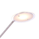 Moderne verstelbare led vloerlamp staal met leesarm