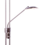 Moderne verstelbare led vloerlamp staal met leesarm