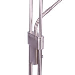 Moderne verstelbare led vloerlamp staal met leesarm
