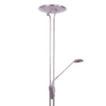 Moderne verstelbare led vloerlamp staal met leesarm