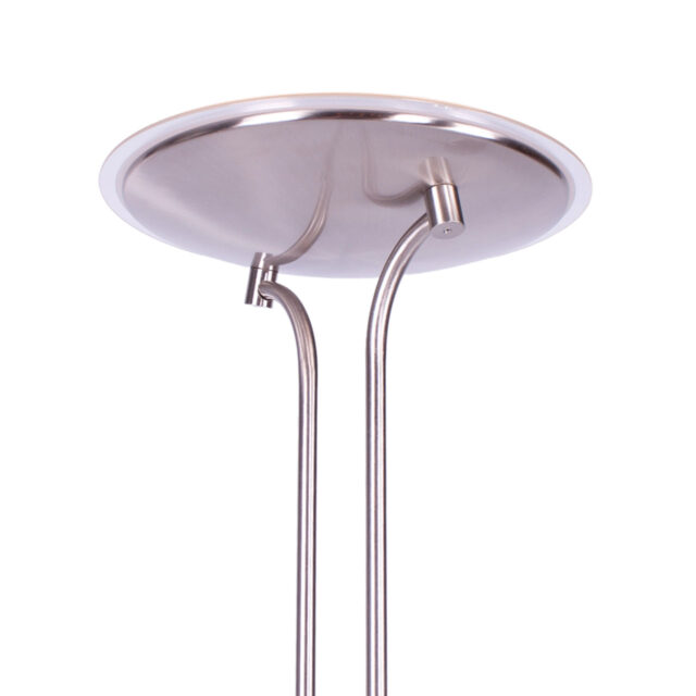 Moderne verstelbare led vloerlamp staal met leesarm