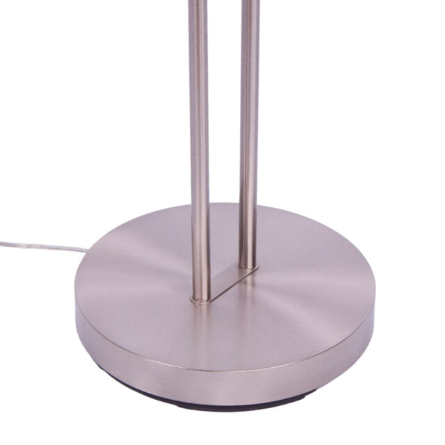 Moderne verstelbare led vloerlamp staal met leesarm